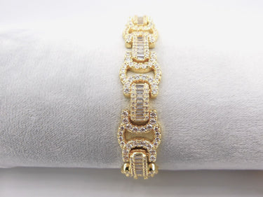 18k Gold Plated Iced Stylish 14mm Cuban Bracelet Urban Hip-Hop Man's or Woman's Jewelry