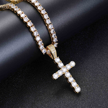 Rose gold plated cross pendant male or female jewelry