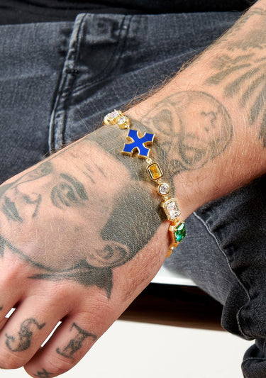 Urban King Red Multi-Gem Bracelet