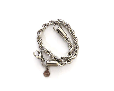 5mm Rope Chain Bracelet White Gold