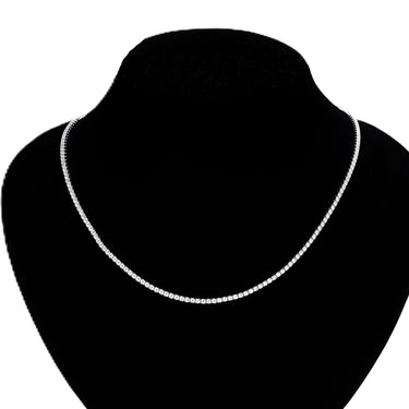 2mm Tennis Silver Chain - White Gold