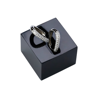 Iced CZ Hoop Earrings 925 – Elegant Sparkle in Every Angle