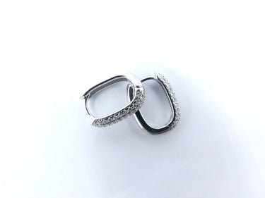 Iced CZ Hoop Earrings 925 – Elegant Sparkle in Every Angle