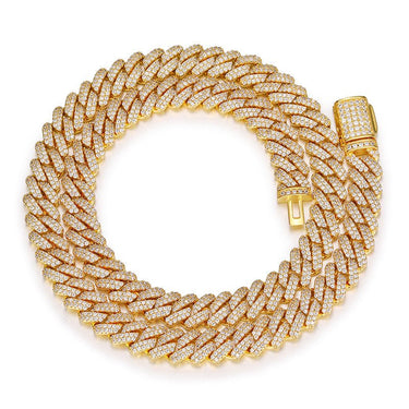 8mm Iced White Gold Cuban Chain