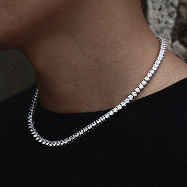 6mm White Gold Tennis Chain