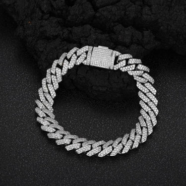 Ivoria Legend 8mm Iced White Gold Cuban Bracelet