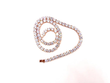 6mm Rose Gold Tennis Chain male female jewelry