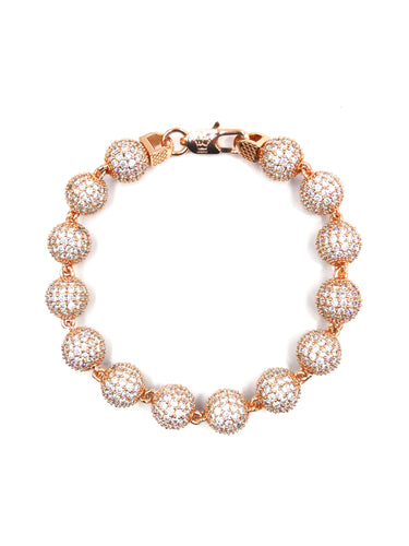 Iced Ball 10mm Gold Bracelet