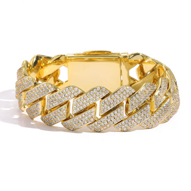 Cuban Link 20mm White Gold Bracelet