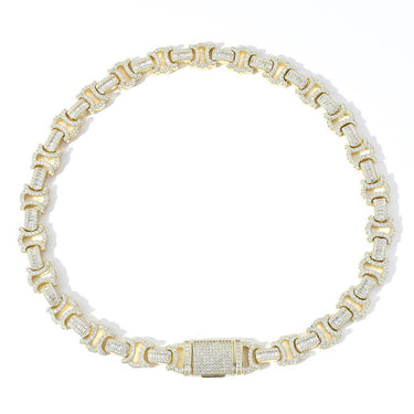 Stylized-Cuban 14mm Gold Iced Chain