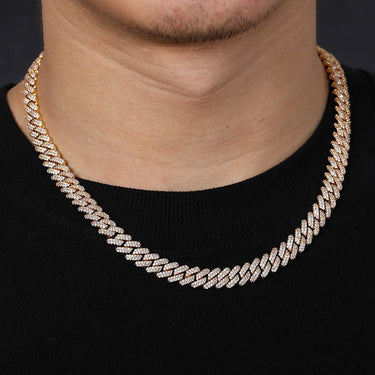 8mm Iced White Gold Cuban Chain