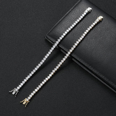 4mm White Gold Tennis Bracelet