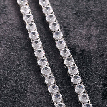 White Gold plated Tennis bracelet male female stylish accessory