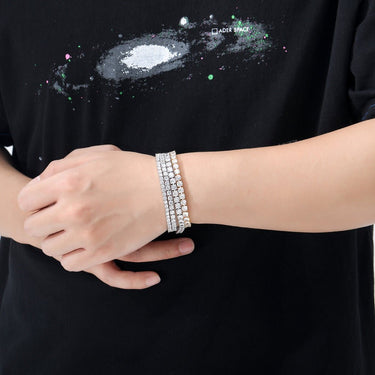 6mm Tennis White Gold Prong Bracelet