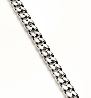 5mm White Gold Plated Stainless Cuban Chain