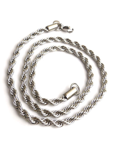 5mm Rope Chain White Gold