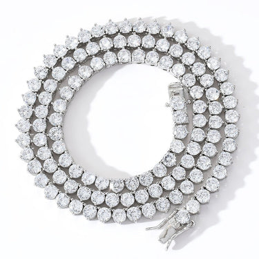 6mm White Gold Tennis Chain