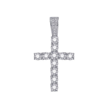 White gold plated cross pendant male or female jewelry